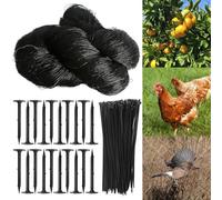 Filet de Protection Contre Les Oiseaux - 10 x 10 m - pour enclos à Poulets - Filet pour Balcon, étang - Filet de Protection pour Arbres fruitiers et Jardin
