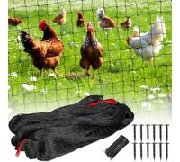 Filet de protection contre les oiseaux - Maille fine - 8 x 8 m - Avec maillage de 5 cm - Pour balcon, étang, volière, poulet - Noir - Résistant aux intempéries et aux UV