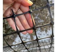 Filet de protection en plastique noir for poulailler, 2,0 mm d'épaisseur, for jardin, terrasse, arrière-cour, oiseaux, cerfs, écureuils, animaux, volaille, réutilisable(1x50m/3.3x164ft)