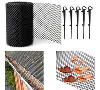 Filet de protection en plastique pour gouttière de toit facile à installer (16 cm x 6 m)