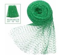 Filet de protection filet anti oiseaux polyéthyène avec 100 câble de nylon pour protection jardin et potager ,étang 4m x 10m