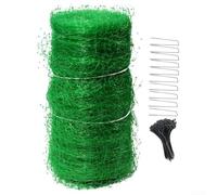 Filet De Protection Jardin 2,1x20m Vert Kit Barrière Anti-Animaux | Fabriqué en polypropylène vert inclut 50 liens et 10 piquets laisse passer pour lumière et humidité