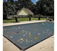 Filet de Protection Piscine Rectangulaire, 5x10m, Anti Feuilles & Anti-déchirure, Bâche de Protection Piscine Enterrée et Hors-Sol, Bâche D'hivernage, Maille Fine pour Garder Les Feuilles à l'écart