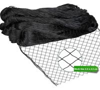 Filet de protection pour oiseaux, dimensions 7,5 m x 15 m, couleur noire, pour protéger les plantes