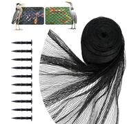 Filet de protection pour oiseaux, dimensions 8x8 mètres, maille fine de 12x12 mm, grammage de 30 g/m², en HDPE, résistant aux UV