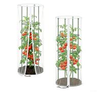 Filet de protection pour plantes avec cordon de serrage pour potager - Barrière anti-oiseaux et insectes pour cages à tomates 150 cm (2 pièces)