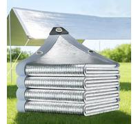 Filet de Protection Solaire à 99%,Filet d'Ombrage Aluminet Réfléchissante,Shade Net Rectangulaire avec Corde,Toile d'Ombrage Résistant aux UV,pour Jardin & Terrasse (2x8m)