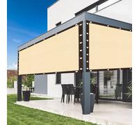 Filet de protection solaire filet d'ombrage avec oeillets, filet d'ombre de serre filet résistant aux UV pour pergola, jardin, serre, poulailler, extérieur,4mx6m,Beige
