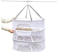 Filet de séchage à 3 couches, pliable, pour herbes aromatiques, plantes, viande, fleurs, oignons, légumes
