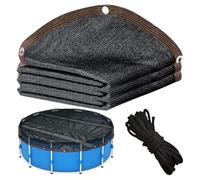 Filet de sécurité Rond de 6.5m pour Piscine Hors Sol, Filet Protection Piscine avec œillets renforcés, Protection d'hiver pour Piscines Hors Sol Attrape Les(6.5m(21.3ft))