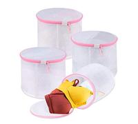 Filet De Soutien-gorge Pour Machine à Laver Grand Pour Chaussettes, Sous-vêtements Et Lingerie, Lot De 4 Filets à Linge Rose