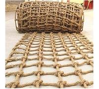 Filet Décoratif en Corde,Filet en Jute et Chanvre Naturel,Corde de Chanvre de 6 mm D'épaisseur,Filet de Protection pour Balcons, Escaliers, Clôtures, Jardins et Aires de Jeu(Size:1.5mx10m(4.9x32.8ft))