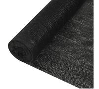 Filet d'intimité en PEHD - vidaXL - 1,5x50 m - Noir - Résistant aux UV - Perméable au vent - Découpable - 195 g/m²
