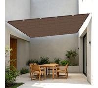 Filet d'ombrage 1.4 x 3.2 m Respirant Filet d'ombrage Extérieur pour Serre avec Œillets pour La Couverture Végétale Serre Pergola Jardin Abri D'Auto Pet House Lawn Patio, Brun