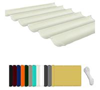 Filet d'ombrage 1.4 x 4.1 m Anti-Déchirure Coupe-Vent Voile d'ombrage Rétractable Coulissante avec Cordes pour Jardin Terrasse Extérieur Pergola Balcon Patio, Blanc cassé