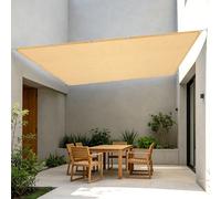 Filet d'ombrage 1.5 x 2.3 m Respirant Filet d'ombrage Extérieur pour Serre avec Œillets pour La Couverture Végétale Serre Pergola Jardin Abri D'Auto Pet House Lawn Patio, Couleur Crème