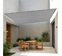Filet d'ombrage 1.5 x 3.3 m Respirant Filet d'ombrage Extérieur pour Serre avec Œillets pour La Couverture Végétale Serre Pergola Jardin Abri D'Auto Pet House Lawn Patio, Gris Clair