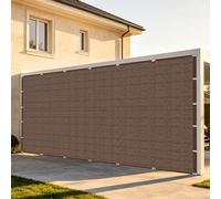 Filet d'ombrage 1.5 x 4 m Vent et Perméable à l'eau Brise Vue de Jardin avec Œillets pour La Couverture Végétale Serre Pergola Jardin Abri D'Auto Pet House Lawn Patio, Brun