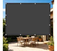 Filet d'ombrage 1.7 x 1.9 m Protection Solaire Voile Ombrage avec Oeillets et Cordons pour Patio, Pergola, Jardin Extérieurterrasse Balcon, Noir