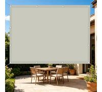 Filet d'ombrage 150 x 180 cm Imperméable Rectangulaire Toile Ombrage Exterieur avec Oeillets et Cordons pour Patio, Pergola, Jardin Extérieurterrasse Balcon, Blanc cassé