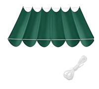 Filet d'ombrage 2.3 x 3.3 m Anti-Déchirure Coupe-Vent Rétractable Vague Voile d'ombrage avec Oeillets et Cordons pour Jardin Terrasse Extérieur Pergola Balcon Patio, Vert Foncé