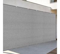 Filet d'ombrage 2.4 x 4 m Vent et Perméable à l'eau Filet D’Ombrage Rectangulaire Résistant pour Jardin, Terrasse, Balcon, Camping, Pergola, Gris Clair