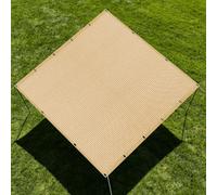 Filet d'ombrage 2.6 x 3 m Vent et Perméable à l'eau Voile d'ombrage Protection Solaire Toile Rectangulaire Résistant pour Jardin, Terrasse, Balcon, Camping, Pergola, Jaune Sable