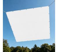 Filet d'ombrage 2 x 7 m Respirant Filet D'Intimité avec Œillets pour Couverture Végétale Serre Jardin Pergola Patio Lawn Pet House, Blanc