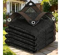 Filet d'ombrage 285 x 300 cm Résistant Aux UV et Au Vent Bloquer Les Rayons UV, avec Œillets Voile Ombrage Ajourée Tissu pour Serre Jardin Couverture Potager Terrasse, Noir