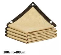Filet d'ombrage - 300 x 400 cm - Fabriqué en HDPE - Protection UV de 85 à 90 % - Facile à installer - Non imperméable - Idéal pour le jardin et le balcon