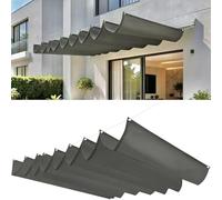 Filet d'ombrage 60x260cm Protection UV 98%, Indéchirable Protection Solaire Voile Ombrage Tailles Personnalisables pour Balcon Terrasse, Gris Clair