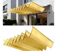 Filet d'ombrage 60x480cm Protection UV 98%, Indéchirable Protection Solaire Voile Ombrage Tailles Personnalisables pour Balcon Terrasse, Jaune Sable