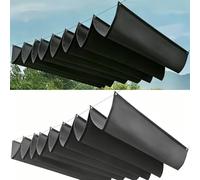 Filet d'ombrage 90x100cm Imperméable, Protection UV Solaire Ombrage Retractable Vague Tailles Personnalisables, avec Cordes Fixes pour Jardins Terrasse Pergola, Gris Foncé