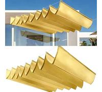 Filet d'ombrage 95x380cm Imperméable, Protection UV Solaire Voiles d'ombrage Rétractable Tailles Personnalisables pour Jardins Terrasse Pergola, Jaune Sable