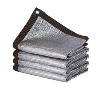 Filet D'ombrage à Feuille D'aluminium Argent Réfléchissant 3x5m Blocage UV 99% Isolant Thermique Tissu | Filet résistant aux déchirures renforcé à œillets,pour terrasse,Jardin,Voiture
