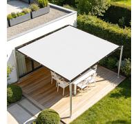 Filet d'ombrage Aluminium 270 x 400 cm Ventilation Respirante Filet de Protection Solaire Facile à Suspendre pour Patio, Arrière Cour, Jardin, Carport, Voiture, Argent