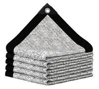 Filet d'ombrage, Aluminium, Oeillets 80% UV, Respirant et rafraîchissant, Avec œillets, Idéal pour serres, pelouses, niches, 3*4M