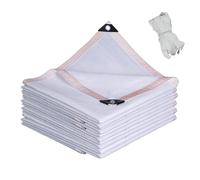 Filet d'ombrage blanc à 60 % avec œillets, pare-soleil de jardin, housse extérieure 1 x 12 m, 2 x 5 m, 3 x 4 m, 4 x 16 m, 7 x 20 m, 8 x 9 m (5 x 5 m)