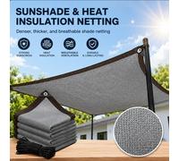 Filet d'ombrage de jardin avec œillets, protection solaire anti-UV à 85%-90% pour plantes, serres, granges et espaces extérieurs 2X3M