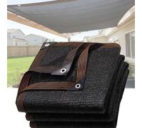 Filet D'ombrage de Jardin, Taux D'ombrage de 90% Noir Toile D'ombrage Exterieur, Voile D'Ombrage Serre avec Œillets, Filet Protection Solaire pour Serre Terrasse Pergola Potager(2.0x2.50m)