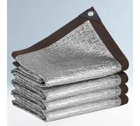 Filet d'ombrage en Aluminium Réfléchissant 270 x 460 cm Ventilation Respirante Filet d'ombrage de Jardin Facile à Suspendre pour Fleurs Plantes Terrasse Jardin Argent, Argent