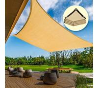Filet d'ombrage en polyéthylène haute densité blanc, voile d'ombrage rectangulaire à 90% de protection UV, barrière de protection UV pour la plage, pare-soleil respirant et intimité, convient pour les