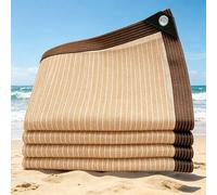 Filet d'ombrage Extérieur 0.8 x 5.5 m Bloquer Les Rayons UV avec Œillets, Résistant Aux UV et Au Vent Toile d'ombrage Jardin pour Patio Serre Jardin Pergola Pet House, Couleur Crème