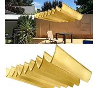 Filet d'ombrage Extérieur 60x260cm Imperméable, Protection UV Solaire Imperméable Rectangulaire Toile Ombrage Tailles Personnalisables pour Balcon Terrasse, Jaune Sable