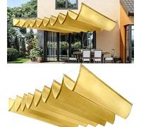 Filet d'ombrage Extérieur 60x500cm Protection UV 98%, Indéchirable Voile d'ombrage Rétractable Vague Tailles Personnalisables pour Balcon Terrasse, Jaune Sable