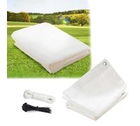 Filet D'Ombrage Extérieur Blanc 70%, Toile D'Ombrage Anti-UV Et Coupe-Vent avec Oeillets pour Balcon, Serre Et Piscine Terrasse 2x4m 3x8m 5x9m 8x10m