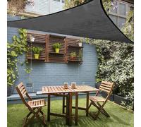 Filet d'ombrage - Filet de protection solaire en PEHD avec œillets - Protection UV à 90 % - Léger et résistant à la déchirure - Pour le jardin et la serre - 2 x 2,6 m - Noir