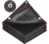 Filet d'ombrage - Filet pare-soleil 4 x 4 m - 95 % d'ombrage - Tissu PE respirant - Résistant aux UV - Pour serre/pergola/terrasse - Noir