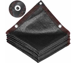 Filet d'ombrage - Filet pare-soleil 4 x 4 m - 95 % d'ombrage - Tissu PE respirant - Résistant aux UV - Pour serre/pergola/terrasse - Noir