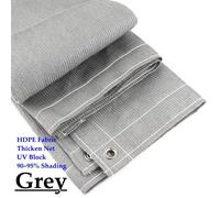 Filet d'ombrage HDPE, protection UV 90-95%, tailles adaptables, gris, 2mx4m
